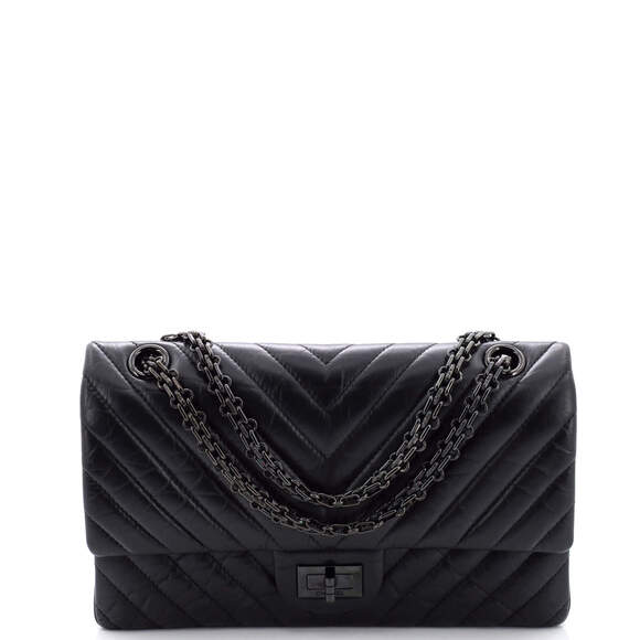 Chanel So Black Reissue 2.55 Flap Bag #182091C52B - Picture 1 of 9